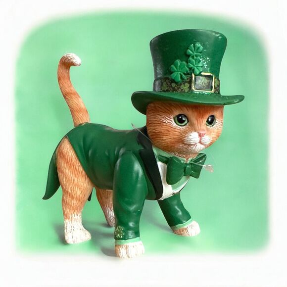 Hamilton Paws-itively Lucky Cat Figurine 2018 w/ Tag Purr-fect Lucky Charm - Picture 1 of 7